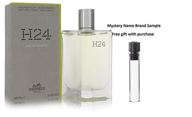 H24 by Hermes Eau De Toilette Refillable Spray 3.3 oz And a Mystery Name brand sample vile