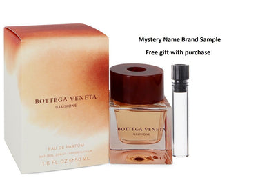 Bottega Veneta Illusione by Bottega Veneta Eau De Parfum Spray 1.6 oz And a Mystery Name brand sample vile