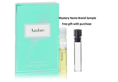 Reminiscence Ambre by Reminiscence Vial (sample) .06 oz And a Mystery Name brand sample vile