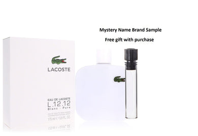 Lacoste Eau De Lacoste L.12.12 Blanc by Lacoste Eau De Toilette Spray 5.9 oz And a Mystery Name brand sample vile