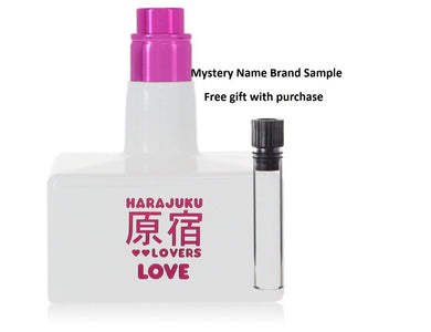 Harajuku Lovers Pop Electric Love by Gwen Stefani Eau De Parfum Spray (Tester) 1.7 oz And a Mystery Name brand sample vile