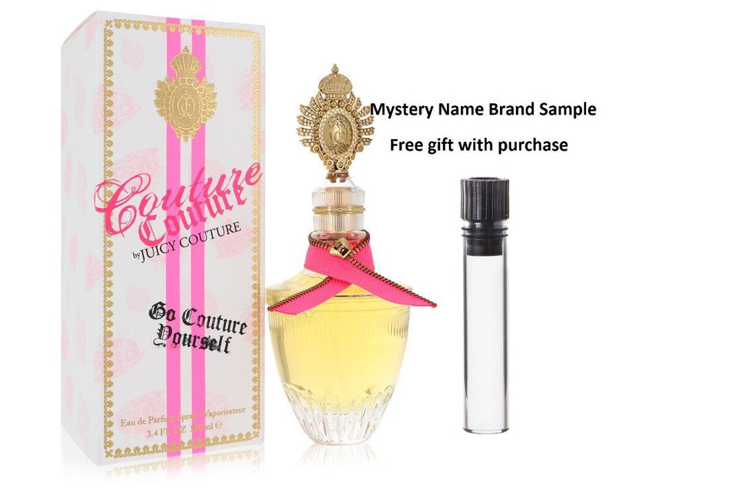 Couture Couture by Juicy Couture Eau De Parfum Spray 3.4 oz And a Mystery Name brand sample vile