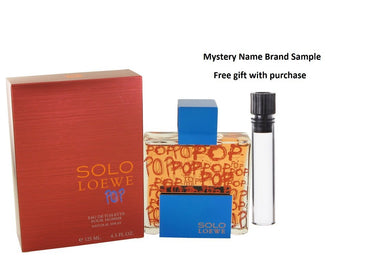 Solo Loewe Pop by Loewe Eau De Toilette Spray 4.3 oz And a Mystery Name brand sample vile