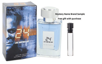 24 Live Another Day by ScentStory Eau De Toilette Spray 1.7 oz  And a Mystery Name brand sample vile