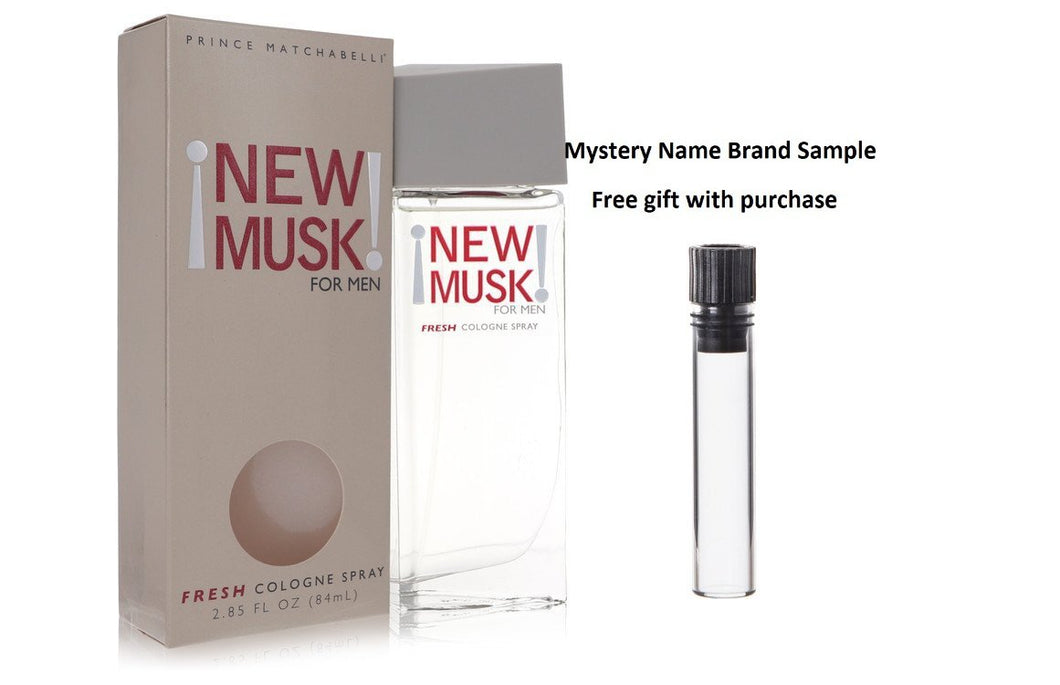 New Musk by Prince Matchabelli Cologne Spray 2.8 oz And a Mystery Name brand sample vile