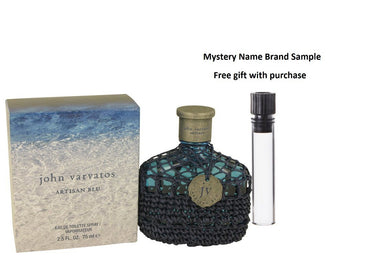 John Varvatos Artisan Blu by John Varvatos Eau De Toilette Spray 2.5 oz And a Mystery Name brand sample vile