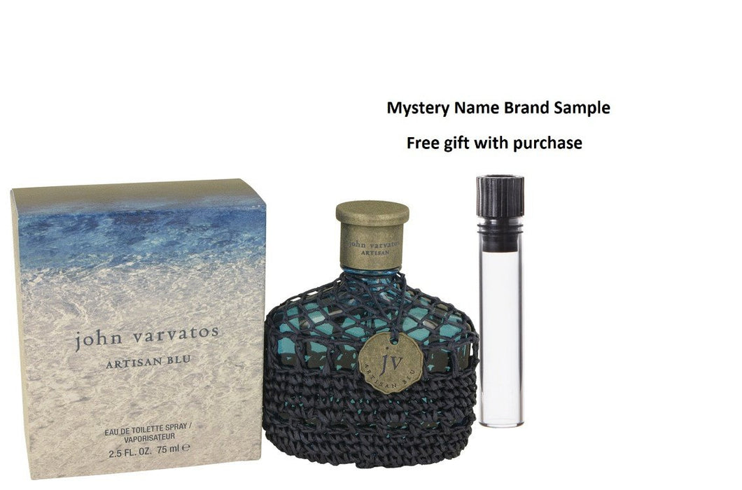 John Varvatos Artisan Blu by John Varvatos Eau De Toilette Spray 2.5 oz And a Mystery Name brand sample vile