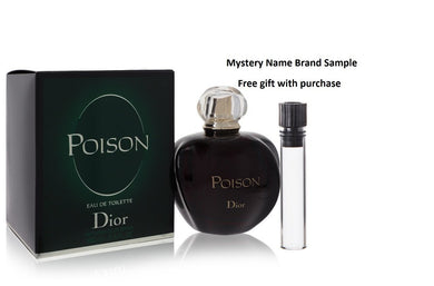 POISON by Christian Dior Eau De Toilette Spray 3.4 oz And a Mystery Name brand sample vile