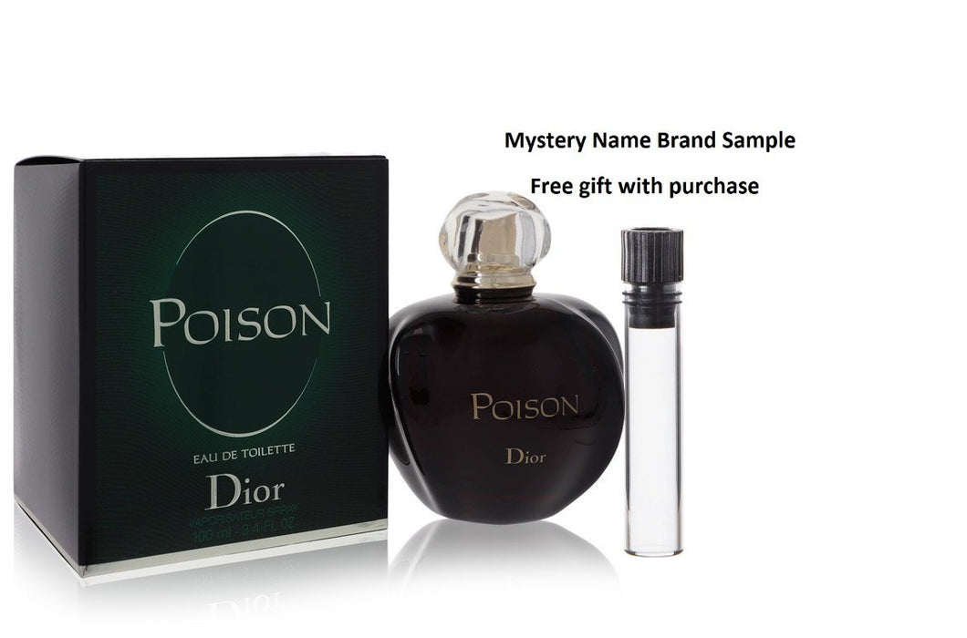 POISON by Christian Dior Eau De Toilette Spray 3.4 oz And a Mystery Name brand sample vile