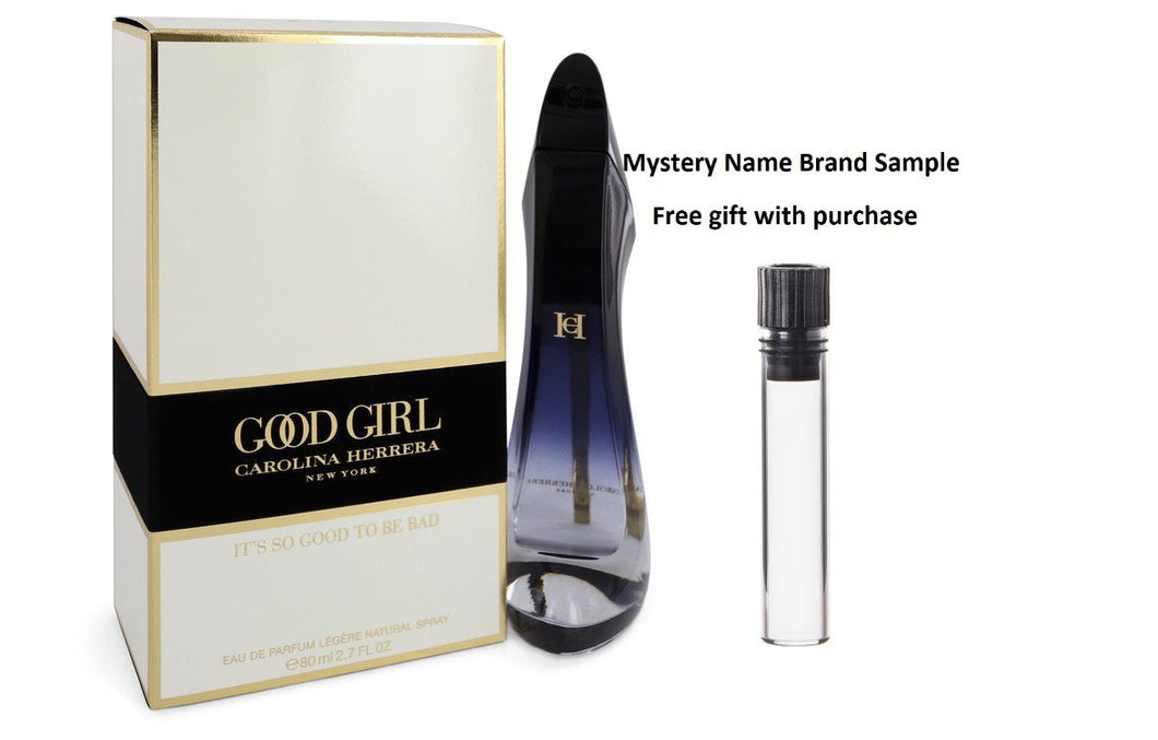 Good Girl Legere by Carolina Herrera Eau De Parfum Legere Spray 2.7 oz And a Mystery Name brand sample vile