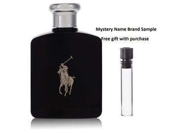 Polo Black by Ralph Lauren Eau De Toilette Spray (Tester) 4.2 oz And a Mystery Name brand sample vile