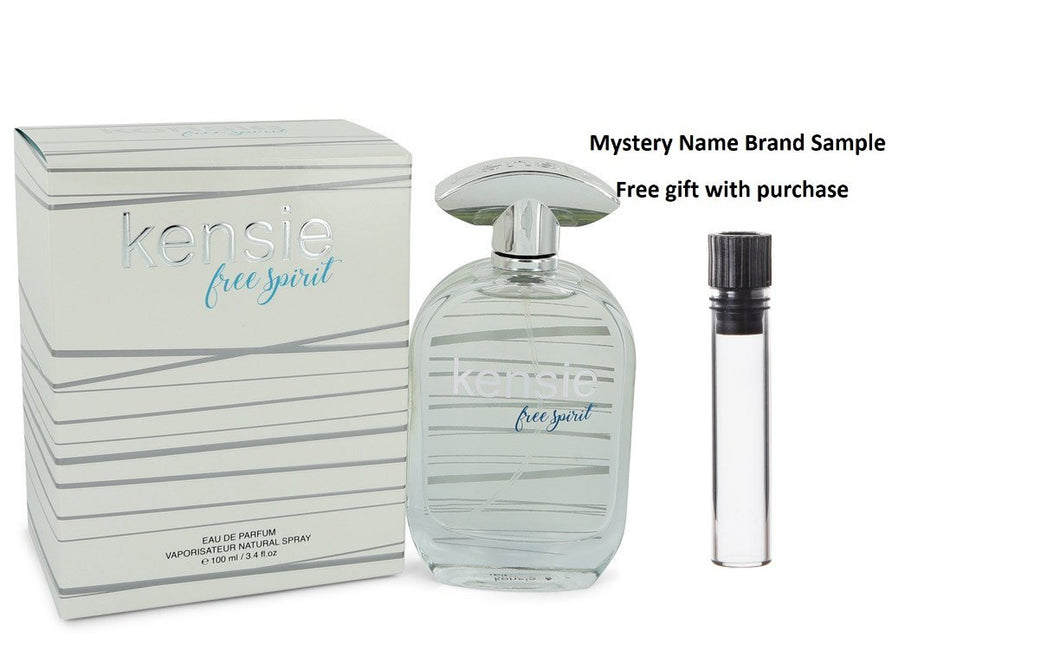Kensie Free Spirit by Kensie Eau De Parfum Spray 3.4 oz And a Mystery Name brand sample vile