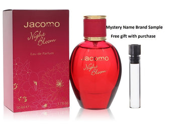 Jacomo Night Bloom by Jacomo Eau De Parfum Spray 1.7 oz And a Mystery Name brand sample vile