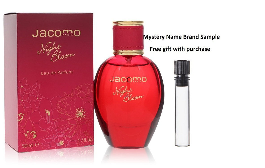 Jacomo Night Bloom by Jacomo Eau De Parfum Spray 1.7 oz And a Mystery Name brand sample vile