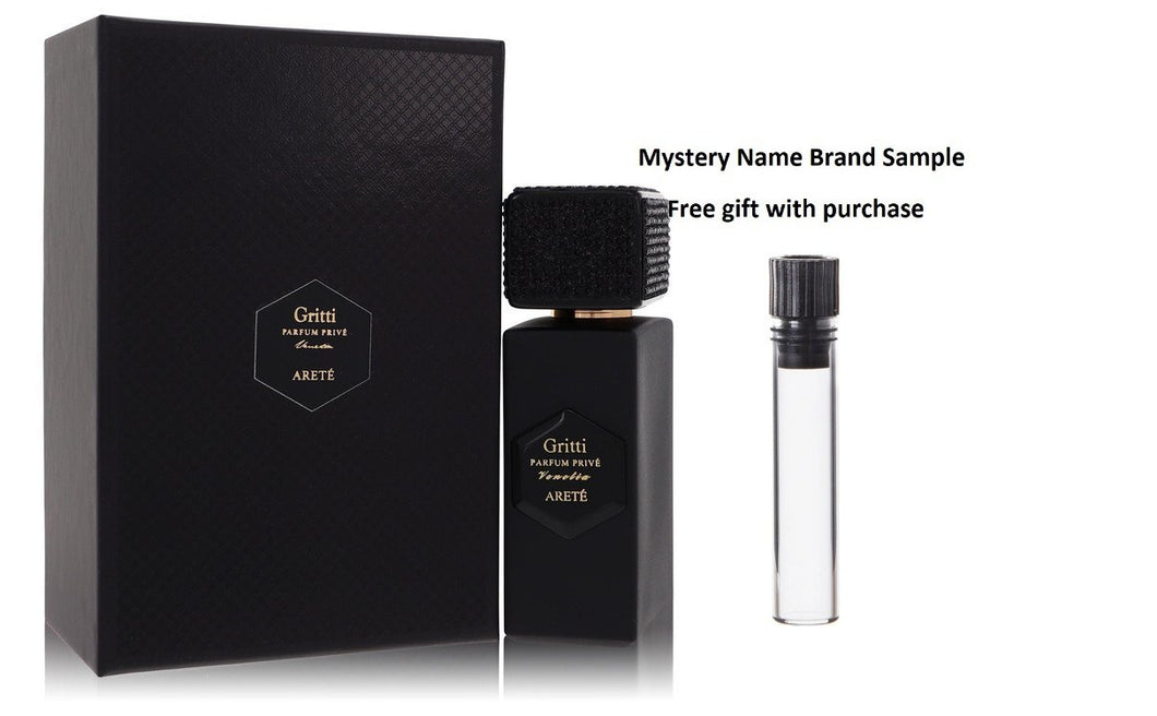Gritti Arete Prive by Gritti Eau De Parfum Spray (Unisex) 3.4 oz And a Mystery Name brand sample vile