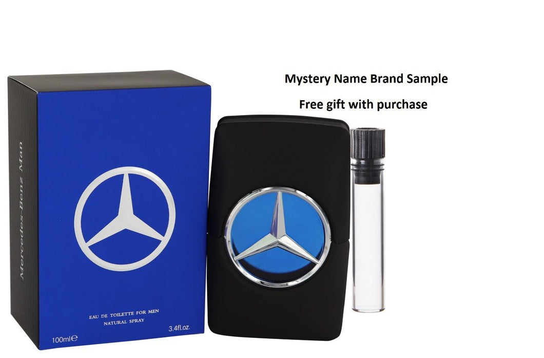 Mercedes Benz Man by Mercedes Benz Eau De Toilette Spray 3.4 oz And a Mystery Name brand sample vile