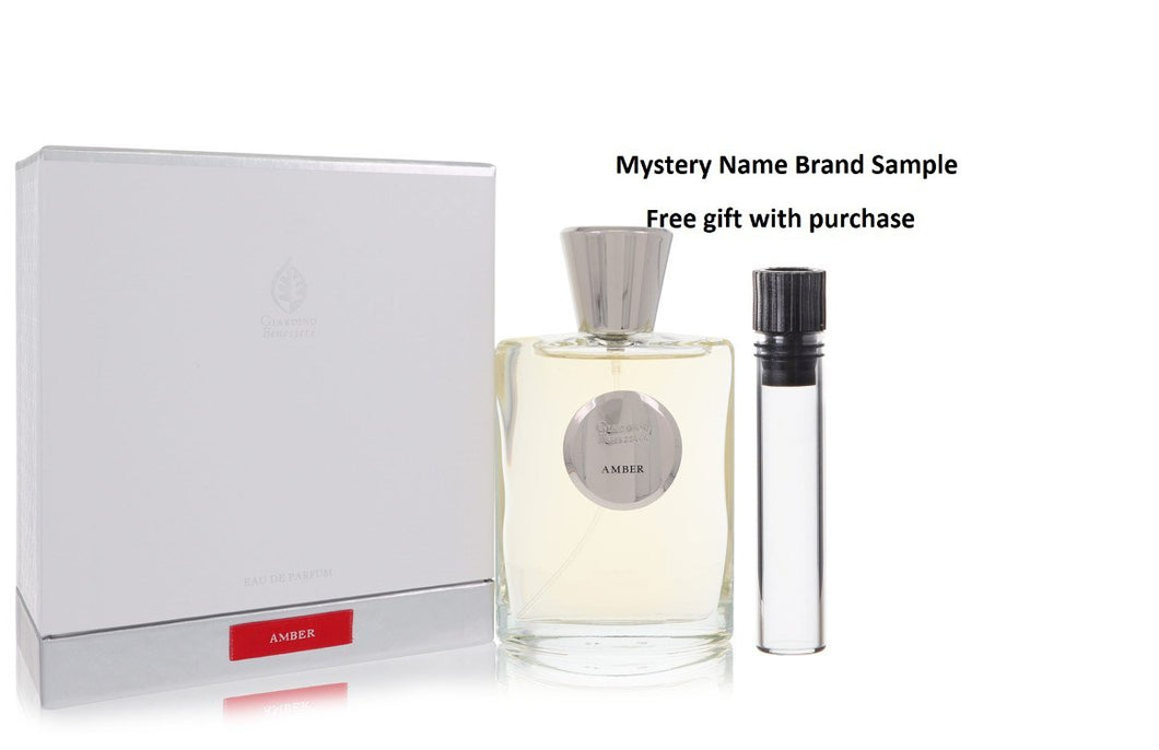 Giardino Benessere Amber by Giardino Benessere Eau De Parfum Spray (Unisex) 3.4 oz And a Mystery Name brand sample vile