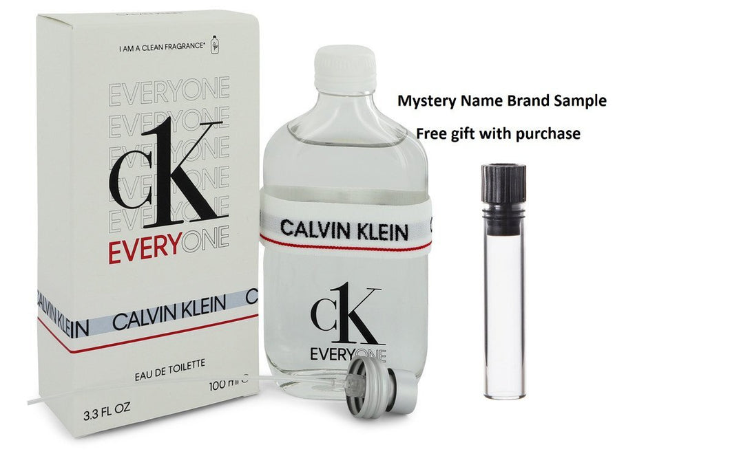 CK Everyone by Calvin Klein Eau De Toilette Spray (Unisex) 3.3 oz And a Mystery Name brand sample vile