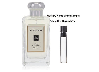 Jo Malone Wild Bluebell by Jo Malone Cologne Spray (Unisex unboxed) 3.4 oz And a Mystery Name brand sample vile