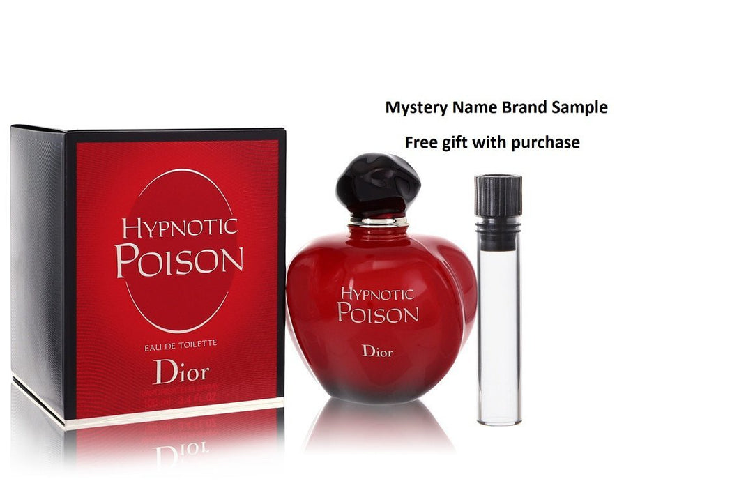 Hypnotic Poison by Christian Dior Eau De Toilette Spray 3.4 oz And a Mystery Name brand sample vile