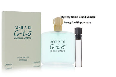 ACQUA DI GIO by Giorgio Armani Eau De Toilette Spray 3.3 oz And a Mystery Name brand sample vile