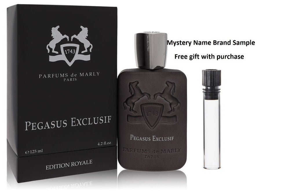 Pegasus Exclusif by Parfums De Marly Eau De Parfum Spray 4.2 oz And a Mystery Name brand sample vile