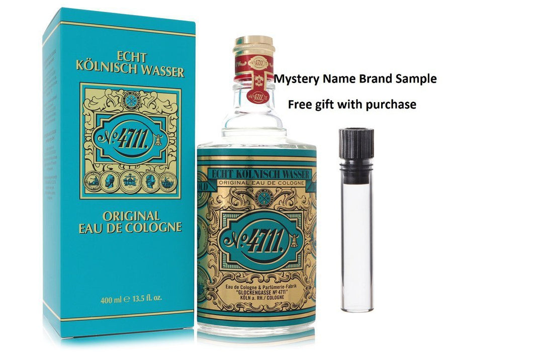 4711 by 4711 Eau De Cologne (Unisex) 13.5 oz And a Mystery Name brand sample vile