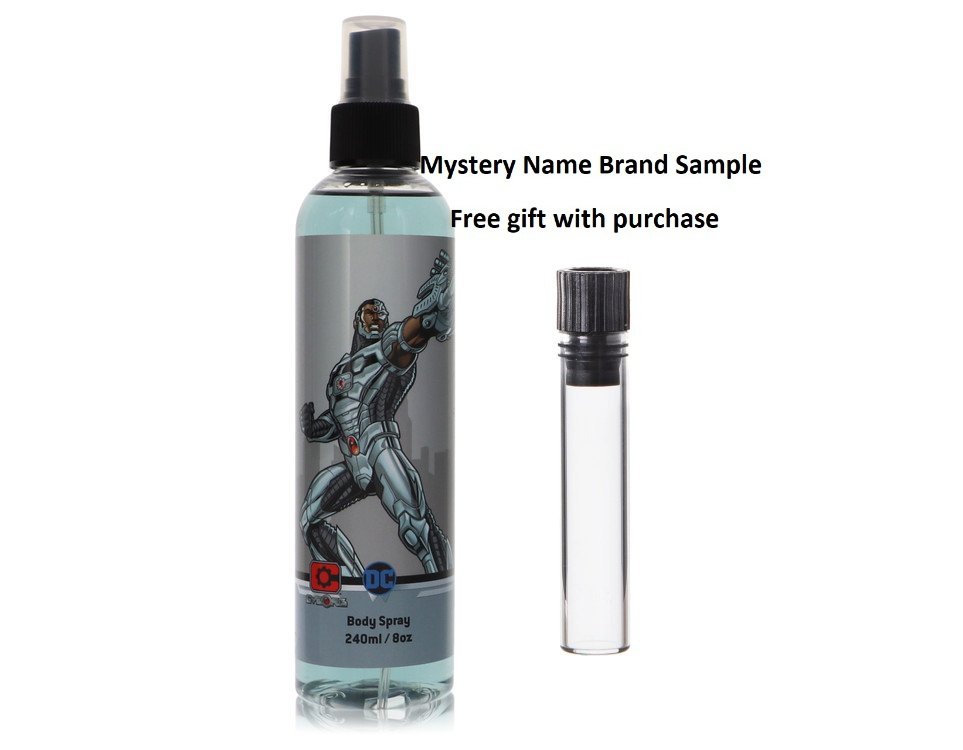 Cyborg by DC Comics Body Spray 8 oz And a Mystery Name brand sample vile