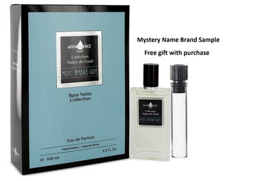 Musc Ambre Gris by Affinessence Eau De Parfum Spray (Unisex) 3.3 oz And a Mystery Name brand sample vile