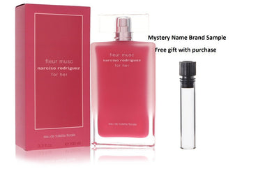 Narciso Rodriguez Fleur Musc by Narciso Rodriguez Eau De Toilette Florale Spray 3.3 oz And a Mystery Name brand sample vile