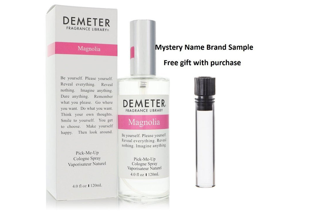Demeter Magnolia by Demeter Cologne Spray (Unisex) 4 oz And a Mystery Name brand sample vile