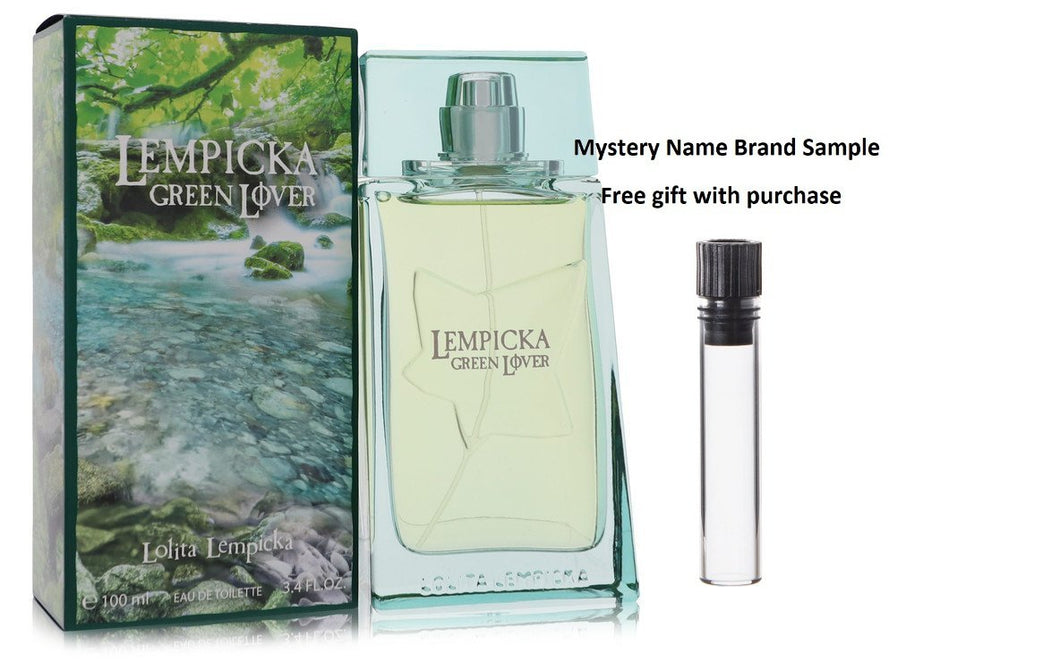 Lolita Lempicka Green Lover by Lolita Lempicka Eau De Toilette Spray 3.4 oz And a Mystery Name brand sample vile