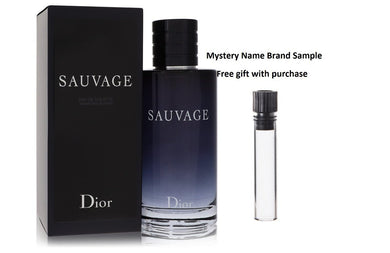 Sauvage by Christian Dior Eau De Toilette Spray 6.8 oz And a Mystery Name brand sample vile