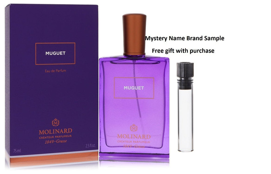 Molinard Muguet by Molinard Eau De Parfum Spray 2.5 oz And a Mystery Name brand sample vile