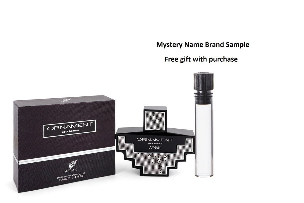 Afnan Ornament by Afnan Eau De Parfum Spray 3.4 oz And a Mystery Name brand sample vile