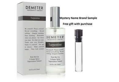 Demeter Turpentine by Demeter Cologne Spray (Unisex) 4 oz And a Mystery Name brand sample vile