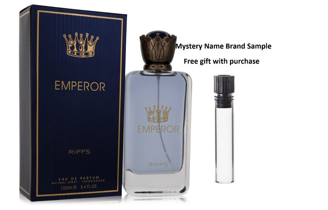 Riiffs Emperor by Riiffs Eau De Parfum Spray 3.4 oz And a Mystery Name brand sample vile