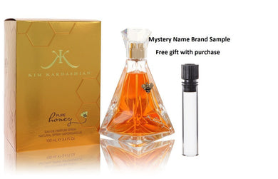 Kim Kardashian Pure Honey by Kim Kardashian Eau De Parfum Spray 3.4 oz And a Mystery Name brand sample vile