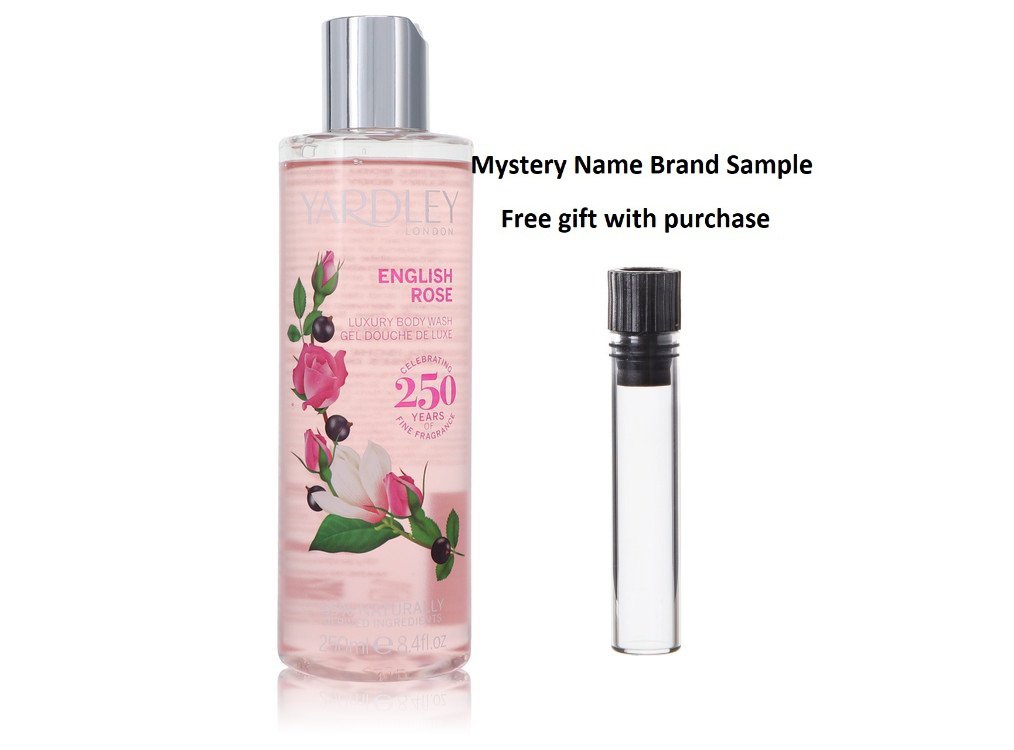 English Rose Yardley by Yardley London Shower Gel 8.4 oz And a Mystery Name brand sample vile