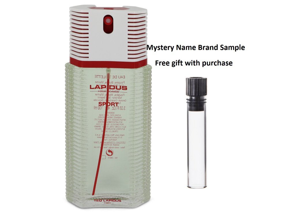 Lapidus Pour Homme Sport by Lapidus Eau De Toilette Spray (Tester) 3.33 oz And a Mystery Name brand sample vile