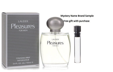 PLEASURES by Estee Lauder Cologne Spray 3.4 oz And a Mystery Name brand sample vile