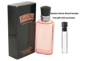 LUCKY YOU by Liz Claiborne Eau De Toilette Spray 1.7 oz And a Mystery Name brand sample vile