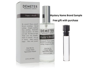 Demeter Puppy's Breath by Demeter Cologne Spray (Unisex) 4 oz And a Mystery Name brand sample vile