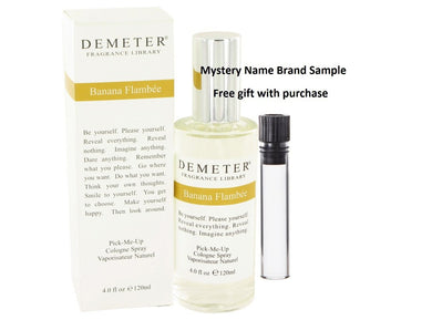 Demeter Banana Flambee by Demeter Cologne Spray 4 oz And a Mystery Name brand sample vile