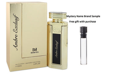 Ambre Exclusif by Essenza Eau De Parfum Spray 3.4 oz And a Mystery Name brand sample vile