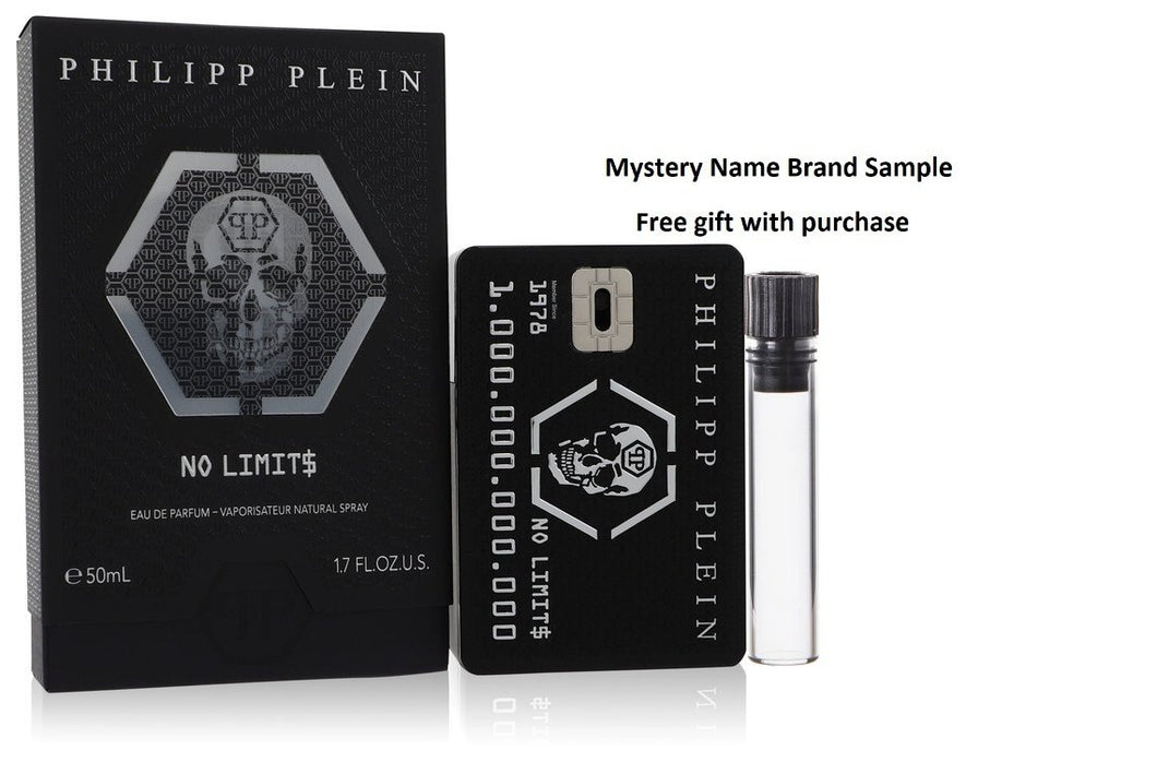 Philipp Plein No Limits by Philipp Plein Parfums Eau De Parfum Spray 1.7 oz And a Mystery Name brand sample vile