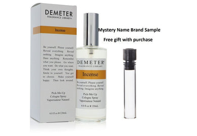 Demeter Incense by Demeter Cologne Spray (Unisex) 4 oz And a Mystery Name brand sample vile