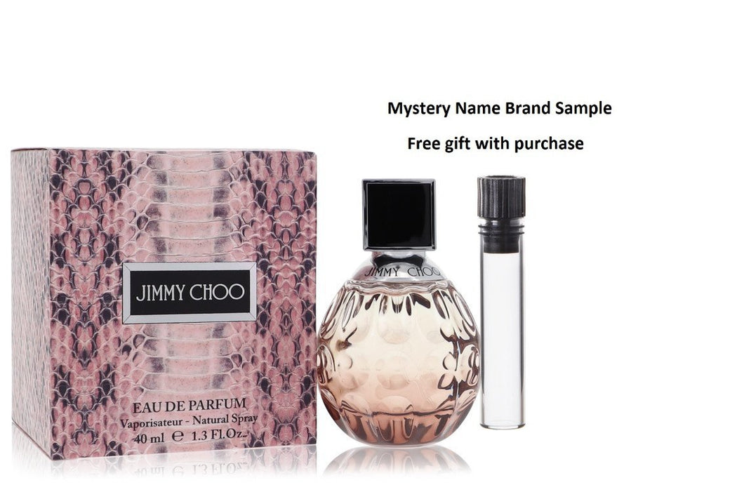 Jimmy Choo by Jimmy Choo Eau De Parfum Spray 1.3 oz And a Mystery Name brand sample vile