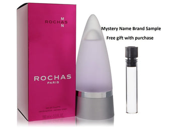 Rochas Man by Rochas Eau De Toilette Spray 3.4 oz And a Mystery Name brand sample vile