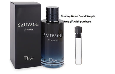 Sauvage by Christian Dior Eau De Parfum Spray 6.8 oz And a Mystery Name brand sample vile